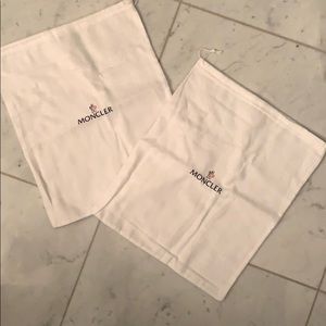 Set of Moncler shoe bags